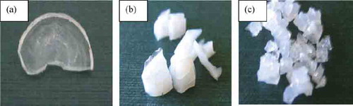 FIG. 1  SiO2 xerogels made by the sol-gel method: (A) acid-catalyzed xerogel, (B) base-catalyzed xerogel, (c) two-step prepared xerogel.