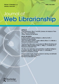 Cover image for Journal of Web Librarianship, Volume 17, Issue 1-2, 2023