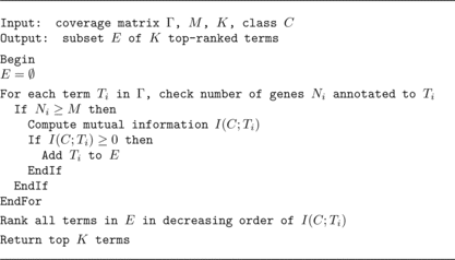 FIGURE 3 IG Ranker-feature selection by information gain ranking.