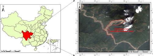 Figure 6. Case area: a landslide disaster in XiaoGangJian, Sichuan Province, China.