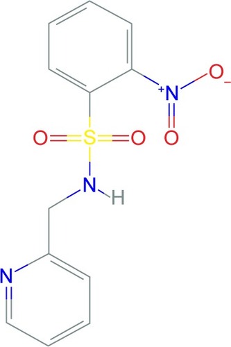 Figure 1 Molecular structure of 2-nitro-N-(pyridin-2-ylmethyl)benzenesulfonamide (2NB).