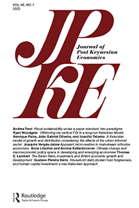 Cover image for Journal of Post Keynesian Economics, Volume 46, Issue 1, 2023