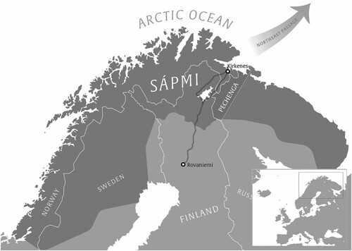 Figure 1. The railway routing from Rovaniemi to Kirkenes, as proposed by the Finnish Ministry of Transport and Communication in 2018. Copyright: Tero Juuti.