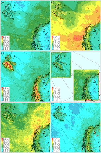 Fig. 3. As Fig. 2, but for 10 m wind speed, WS10 [m/s].