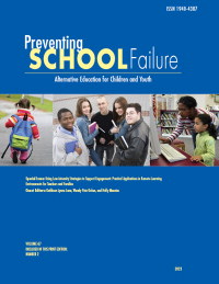 Cover image for Preventing School Failure: Alternative Education for Children and Youth, Volume 67, Issue 2, 2023