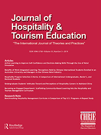 Cover image for Journal of Hospitality & Tourism Education, Volume 31, Issue 3, 2019