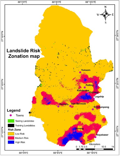 Figure 14. Final risk zonation map of the study area.