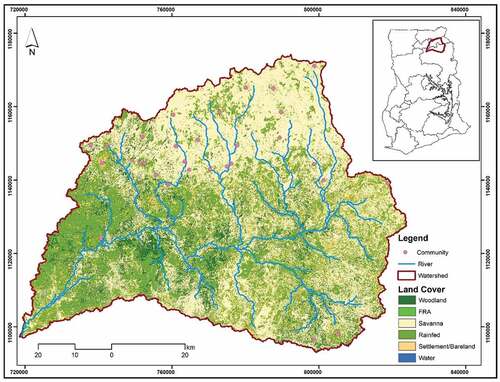 Figure 3. Land use land cover map of the Nasia watershed