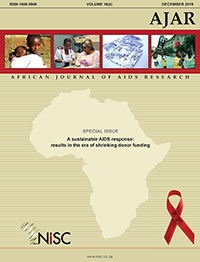 Cover image for African Journal of AIDS Research, Volume 18, Issue 4, 2019