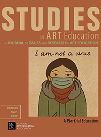 Cover image for Studies in Art Education, Volume 63, Issue 1, 2022