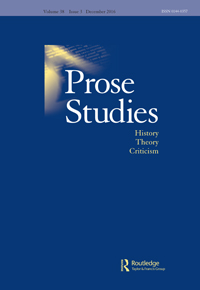 Cover image for Prose Studies, Volume 38, Issue 3, 2016