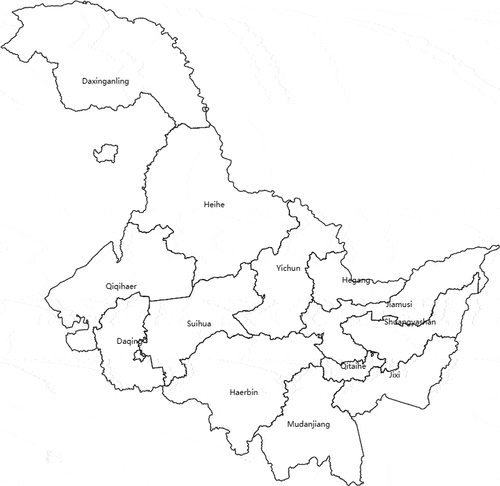 Figure 2. Map of Heilongjiang Province.