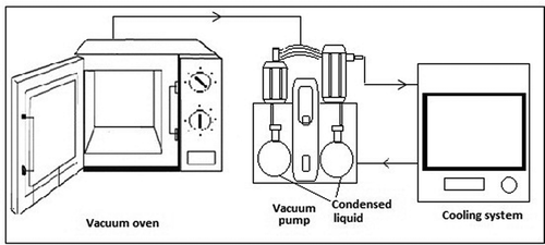 Figure 1. Vacuum assisted thermal drying system