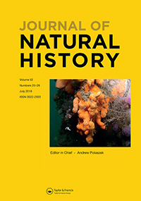 Cover image for Journal of Natural History, Volume 52, Issue 25-26, 2018