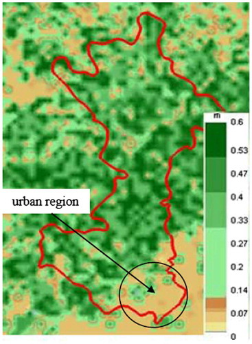 Figure 3. Roughness contour of Huairou district.