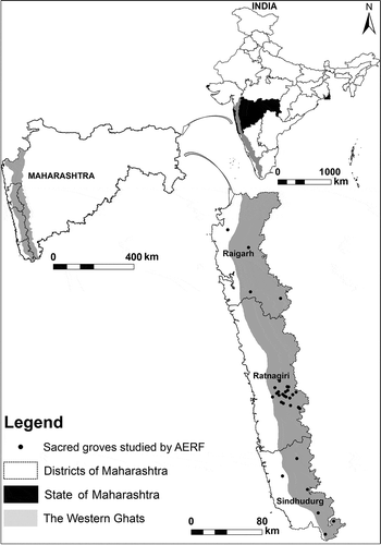 Figure 1. Map of the northern Western Ghats area.