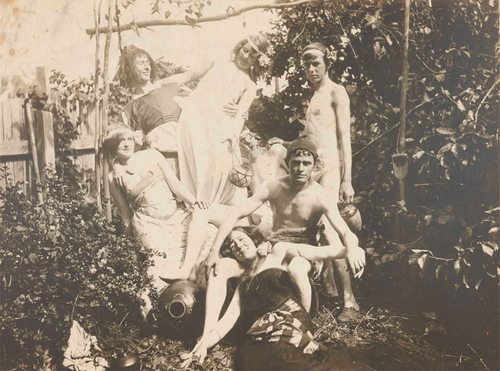 Figure 1. Ruby, Norman, Pearl, Percy, Reg, Bill Dyson and Mary in Creswick Garden, c. 1899 an unknown artist, gelatin silver photograph on paper (sheet: 16.4 cm x 21.6 cm, image: 15.7 cm x 20.7 cm), Collection: National Portrait Gallery, purchased 2008.