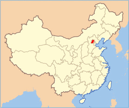 Figure 2. Location of Beijing in China. Source: https://en.wikipedia.org/wiki/File:China-Beijing.png.
