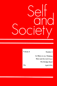 Cover image for Self & Society, Volume 4, Issue 4, 1976