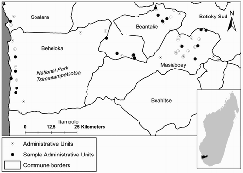 Figure 1: Coverage of the Household Baseline Survey in the Mahafaly region.