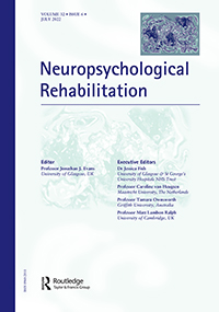 Cover image for Neuropsychological Rehabilitation, Volume 32, Issue 6, 2022