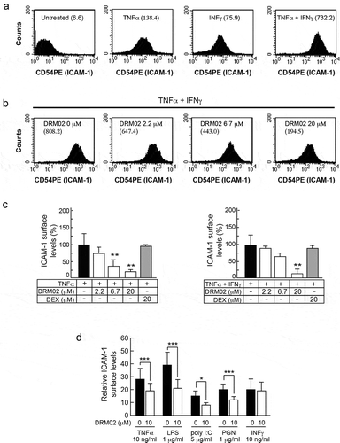 Figure 4. DRM02 inhibition of ICAM-1 expression.