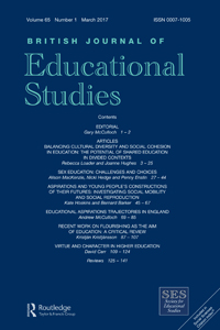 Cover image for British Journal of Educational Studies, Volume 65, Issue 1, 2017