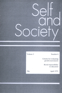 Cover image for Self & Society, Volume 3, Issue 4, 1975