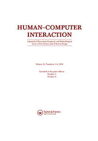 Cover image for Human–Computer Interaction, Volume 35, Issue 5-6, 2020