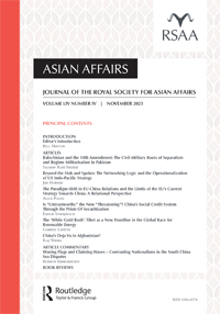 Cover image for Asian Affairs, Volume 54, Issue 4, 2023