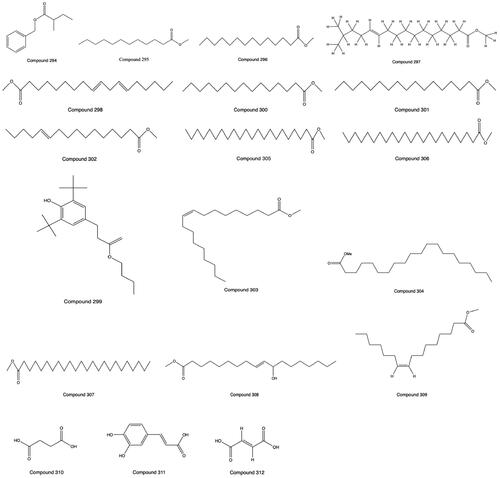 Figure 6. Structures of Compounds 294 to 312.