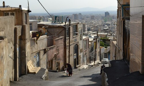 Figure 3: Organic, grassroots, human-scale architecture of ZoorAbad. July 5, 2022. Photo by the author.