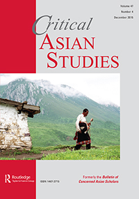 Cover image for Critical Asian Studies, Volume 47, Issue 4, 2015