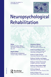 Cover image for Neuropsychological Rehabilitation, Volume 28, Issue 7, 2018