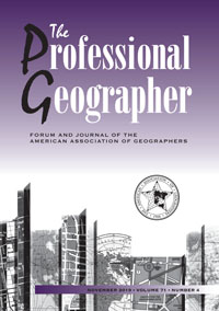 Cover image for The Professional Geographer, Volume 71, Issue 4, 2019