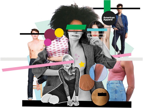 Figure 1. Assemblage of visual components of American Apparel on Instagram.