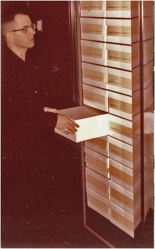 Figure 2. Bob Shaffer in Michigan Herbarium, mid-1960s. Courtesy of Martha Nobunaga.