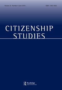 Cover image for Citizenship Studies, Volume 22, Issue 4, 2018
