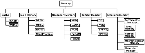 Figure 2. A modified memory taxonomy for the age of ‘big data’.