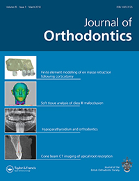 Cover image for Journal of Orthodontics, Volume 45, Issue 1, 2018