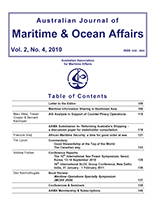 Cover image for Australian Journal of Maritime & Ocean Affairs, Volume 2, Issue 4, 2010