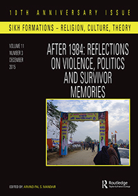 Cover image for Sikh Formations, Volume 11, Issue 3, 2015