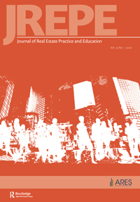 Cover image for Journal of Real Estate Practice and Education, Volume 22, Issue 1, 2020