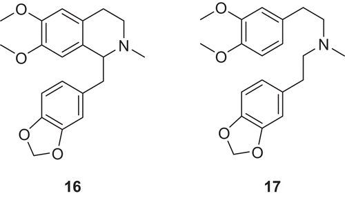 Figure 3.  Other seco-ring C nantenine analogs.