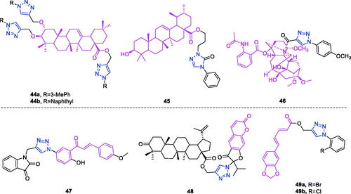 Figure 10. The chemical structures of anti-inflammatory compounds 44–49.