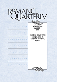 Cover image for Romance Quarterly, Volume 66, Issue 1, 2019
