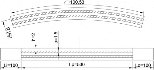 Figure 11. Computation model geometry at (b) (unit: mm).