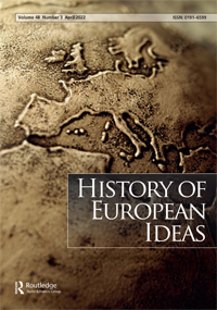 Cover image for History of European Ideas, Volume 48, Issue 3, 2022