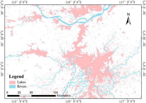 Figure 16. Classification results of Poyang Lake in 2018.