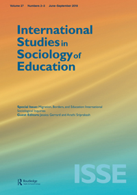 Cover image for International Studies in Sociology of Education, Volume 27, Issue 2-3, 2018
